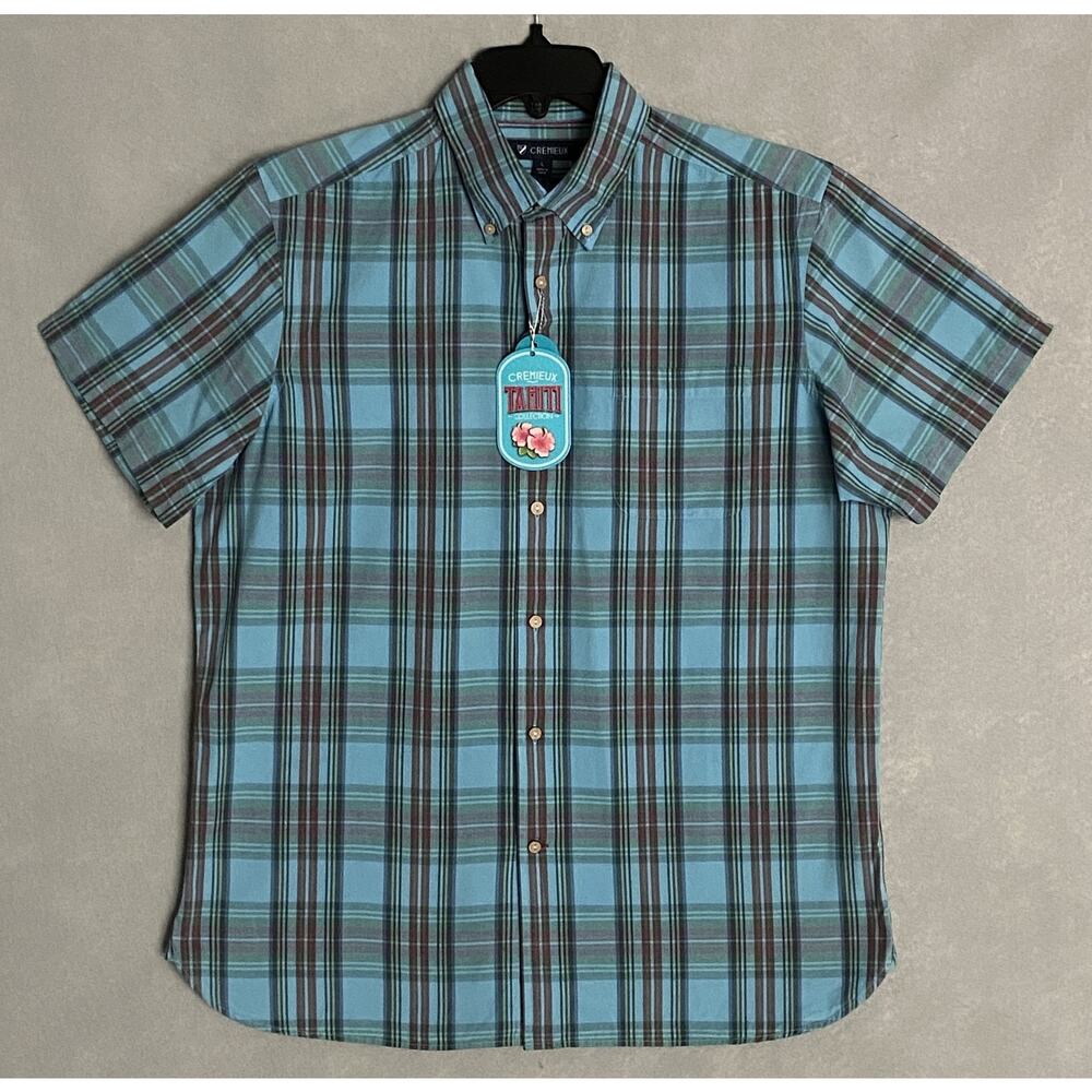 Daniel Cremieux 38 Tahiti Collection Men's Large Button-Down Shirt Plaid NEW - Picture 2 of 12